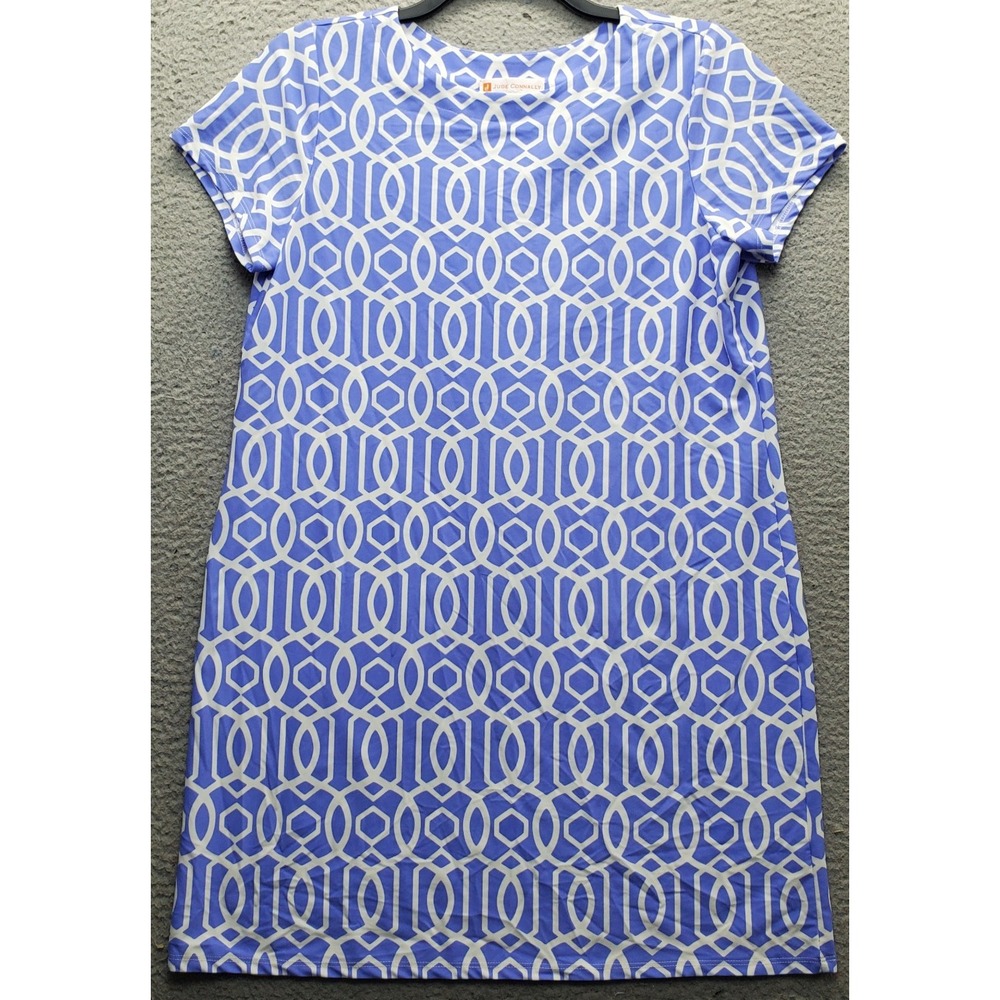 Jude Connally Ella T-Shirt Dress Womens L Multi Geometric Short Sleeve EasyWear